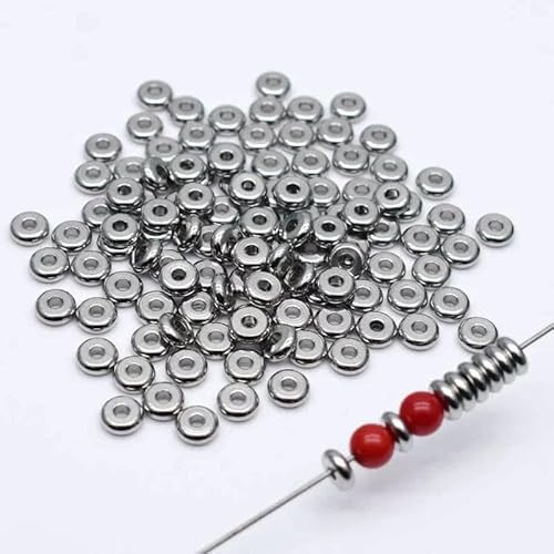 50 Stück flache runde Perlen aus Edelstahl 304, 4 5 6 8 mm, lose Scheiben-Abstandshalterperlen zur Schmuckherstellung, DIY-Armband, weiß, 5 x 2 x 2 mm, 50 Stück 50 Stück flache runde Perlen aus Edelstahl 304, 4 5 6 8 mm, lose Scheiben-Abstandshalterperlen zur Schmuckherstellung, DIY-Armband, weiß, 5 x 2 x 2 mm, 50 Stück von HDJSDB