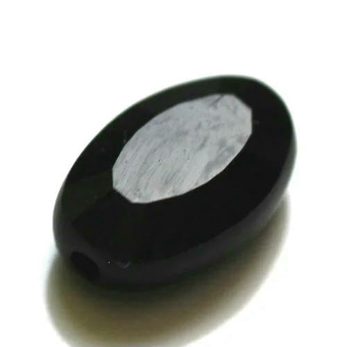 50 Stück ovale österreichische Kristallperlen, blau, 11 x 8 mm, facettiertes Glas, lose Abstandsperlen für die Herstellung von Modeschmuckarmbändern, schwarz, 11 x 8 mm, 50 Stück von HDJSDB