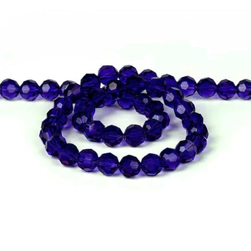 6/8/10 mm tschechische schwarze Glasperlen zur Schmuckherstellung, Armband, DIY-Halskette, rund, lose Abstandshalter, Kristall, facettierte Perlen, Blau, 8 mm, 65 Stück 6/8/10 mm tschechische schwarze Glasperlen zur Schmuckherstellung, Armband, DIY-Halskette, rund, lose Abstandshalter, Kristall, facettierte Perlen, Blau, 8 mm, 65 Stück von HDJSDB