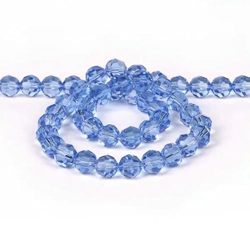 6/8/10 mm tschechische schwarze Glasperlen zur Schmuckherstellung, Armband, DIY-Halskette, rund, lose Abstandshalter, Kristall, facettierte Perlen, Hellblau, 10 mm, 30 Stück 6/8/10 mm tschechische schwarze Glasperlen zur Schmuckherstellung, Armband, DIY-Halskette, rund, lose Abstandshalter, Kristall, facettierte Perlen, Hellblau, 10 mm, 30 Stück von HDJSDB