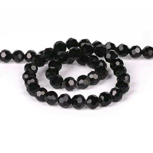 6/8/10 mm tschechische schwarze Glasperlen zur Schmuckherstellung, Armband, DIY-Halskette, rund, lose Abstandshalter, Kristall, facettierte Perlen, schwarz, 12 mm, 20 Stück 6/8/10 mm tschechische schwarze Glasperlen zur Schmuckherstellung, Armband, DIY-Halskette, rund, lose Abstandshalter, Kristall, facettierte Perlen, schwarz, 12 mm, 20 Stück von HDJSDB