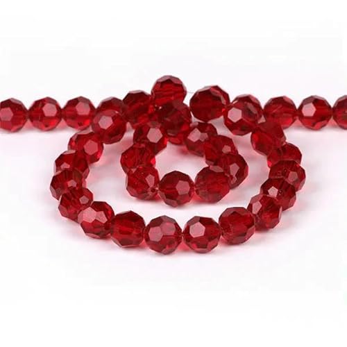 6/8/10 mm tschechische schwarze Glasperlen zur Schmuckherstellung, Armband, DIY-Halskette, rund, lose Abstandshalter, Kristall, facettierte Perlen – Mittelrot – 6 mm, 95 Stück 6/8/10 mm tschechische schwarze Glasperlen zur Schmuckherstellung, Armband, DIY-Halskette, rund, lose Abstandshalter, Kristall, facettierte Perlen – Mittelrot – 6 mm, 95 Stück von HDJSDB
