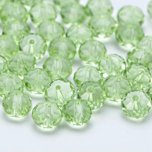 6 8 10 mm tschechische Rondell-Kristallperlen, facettierte Glasperlen, Großhandel, lose Abstandsperlen für Schmuckherstellung, DIY-Handarbeiten, BZ1300, 14–6 mm, 80–85 Stück von HDJSDB