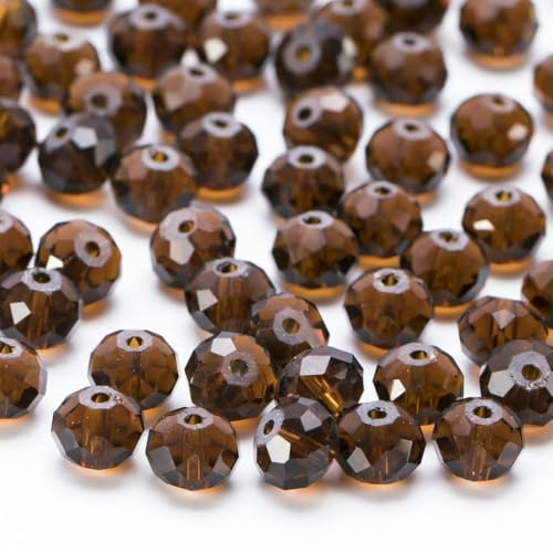 6 8 10 mm tschechische Rondell-Kristallperlen, facettierte Glasperlen, Großhandel, lose Abstandsperlen für Schmuckherstellung, DIY-Handarbeiten, BZ1300, 15–6 mm, 80–85 Stück von HDJSDB