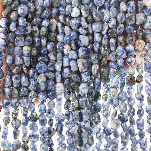 6–8 mm natürliche Amethyst-Nugget-Perlen, kleine unregelmäßige Edelstein-Chips, Perlen zur Schmuckherstellung, DIY-Armband, Halskettenzubehör – 53 blaue Flecken – 38 cm, 1 Strang 6–8 mm natürliche Amethyst-Nugget-Perlen, kleine unregelmäßige Edelstein-Chips, Perlen zur Schmuckherstellung, DIY-Armband, Halskettenzubehör – 53 blaue Flecken – 38 cm, 1 Strang von HDJSDB