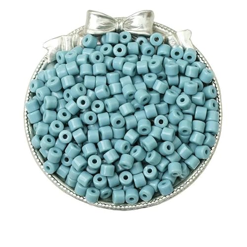 6 mm, 50 Stück, Acryl, einfarbig, mehrfarbig, zylindrische Perlen für Armbänder, Schmuck, handgefertigtes DIY-Zubehör, lose Abstandsperlen, blau 6 mm, 50 Stück, Acryl, einfarbig, mehrfarbig, zylindrische Perlen für Armbänder, Schmuck, handgefertigtes DIY-Zubehör, lose Abstandsperlen, blau von HDJSDB