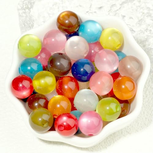6 mm 8 mm 12 mm gemischte Farben, Harz, glänzende Katzenaugenperlen, rund, DIY, handgefertigte Armbänder, Halsketten, Abstandshalter, lose Schmuckperlen, Basteln, weiß, 8 mm, 50 Stück 6 mm 8 mm 12 mm gemischte Farben, Harz, glänzende Katzenaugenperlen, rund, DIY, handgefertigte Armbänder, Halsketten, Abstandshalter, lose Schmuckperlen, Basteln, weiß, 8 mm, 50 Stück von HDJSDB