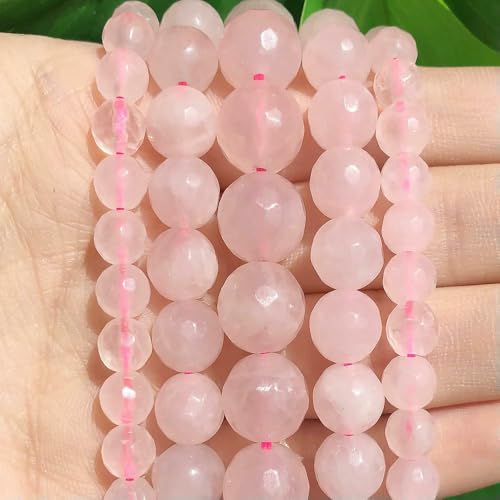 6 mm 8 mm Naturstein Rosenquarz Rosa Kristall Katzenauge Howlith Jade Runde lose Perlen für Schmuckherstellung DIY Armband Großhandel - facettierter Rosenquarz - 8 mm ca. 46 Stück 6 mm 8 mm Naturstein Rosenquarz Rosa Kristall Katzenauge Howlith Jade Runde lose Perlen für Schmuckherstellung DIY Armband Großhandel - facettierter Rosenquarz - 8 mm ca. 46 Stück von HDJSDB