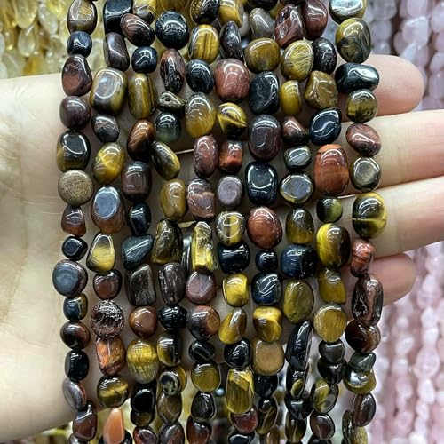6 x 8 mm Naturstein, unregelmäßig, blauer Aquamarin, Abstandsperlen zur Schmuckherstellung, DIY-Armband, Halskette, Ohrringe, Zubehör – buntes Tigerauge – 5–8 mm 6 x 8 mm Naturstein, unregelmäßig, blauer Aquamarin, Abstandsperlen zur Schmuckherstellung, DIY-Armband, Halskette, Ohrringe, Zubehör – buntes Tigerauge – 5–8 mm von HDJSDB