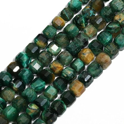 6 x 8 mm natürlicher quadratischer Steinwürfel, Tigerauge, lose Abstandsperlen für die Schmuckherstellung, DIY, elegantes Bettelarmband-Zubehör, Grün, 6 mm, 10 Stück 6 x 8 mm natürlicher quadratischer Steinwürfel, Tigerauge, lose Abstandsperlen für die Schmuckherstellung, DIY, elegantes Bettelarmband-Zubehör, Grün, 6 mm, 10 Stück von HDJSDB