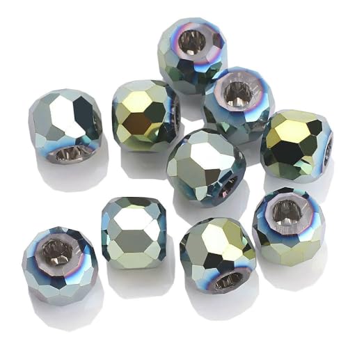 8/10/12/14,0 mm, tschechische Glasperlen, facettierte Kristalle, runde Kugeln, großes Loch, für die Herstellung von Schmuck, Accessoires, Handarbeiten, GD-0158, 8 mm, 50 Stück 8/10/12/14,0 mm, tschechische Glasperlen, facettierte Kristalle, runde Kugeln, großes Loch, für die Herstellung von Schmuck, Accessoires, Handarbeiten, GD-0158, 8 mm, 50 Stück von HDJSDB