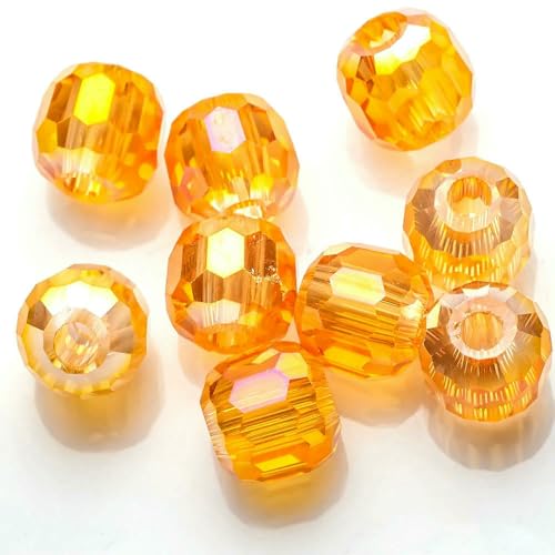 8/10/12/14,0 mm, tschechische Glasperlen mit facettiertem Kristall, runde Kugeln, großes Loch, für die Herstellung von Schmuck, Accessoires, Handarbeiten, Golden Rose, 8 mm, 50 Stück 8/10/12/14,0 mm, tschechische Glasperlen mit facettiertem Kristall, runde Kugeln, großes Loch, für die Herstellung von Schmuck, Accessoires, Handarbeiten, Golden Rose, 8 mm, 50 Stück von HDJSDB