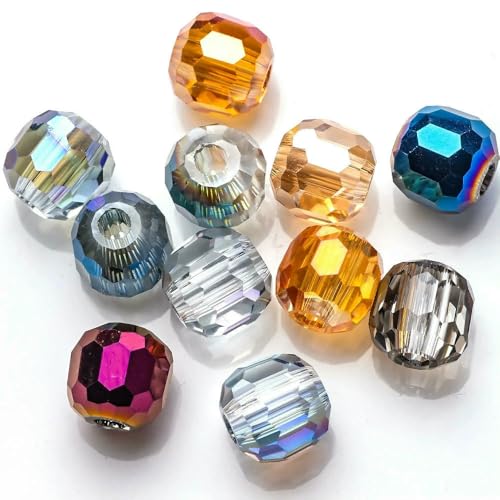 8/10/12/14,0 mm Böhmische Glasperlen, facettierte Kristalle, runde Kugeln, großes Loch, für DIY-Schmuckherstellung, Accessoire, Handarbeit, DDHS, 14,0 mm, 10 Stück 8/10/12/14,0 mm Böhmische Glasperlen, facettierte Kristalle, runde Kugeln, großes Loch, für DIY-Schmuckherstellung, Accessoire, Handarbeit, DDHS, 14,0 mm, 10 Stück von HDJSDB
