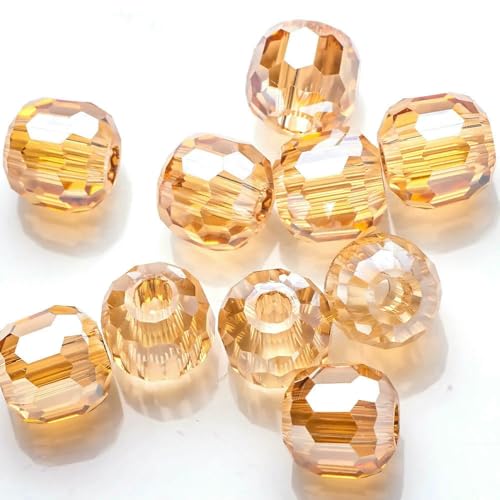 8/10/12/14,0 mm tschechische Glasperlen mit facettiertem Kristall, rund, großes Loch, für die Herstellung von Schmuck, Accessoires, Handarbeiten, ED22, 12 mm, 20 Stück 8/10/12/14,0 mm tschechische Glasperlen mit facettiertem Kristall, rund, großes Loch, für die Herstellung von Schmuck, Accessoires, Handarbeiten, ED22, 12 mm, 20 Stück von HDJSDB