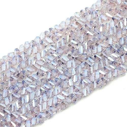 8 mm, 90 Stück, Tetraeder-Dreieck, AB, österreichische Kristallperlen, lose Glas-Abstandshalterperlen für Schmuckarmbänder, Herstellung von DIY-Zubehör, Beschichtung violett, 8 mm, 90 Stück von HDJSDB