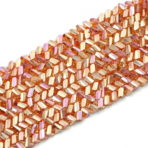 8 mm, 90 Stück, Tetraeder-Dreieck, AB, österreichische Kristallperlen, lose Glas-Abstandshalterperlen für Schmuckarmbänder, Herstellung von DIY-Zubehör, Weinrot, 8 mm, 90 Stück von HDJSDB