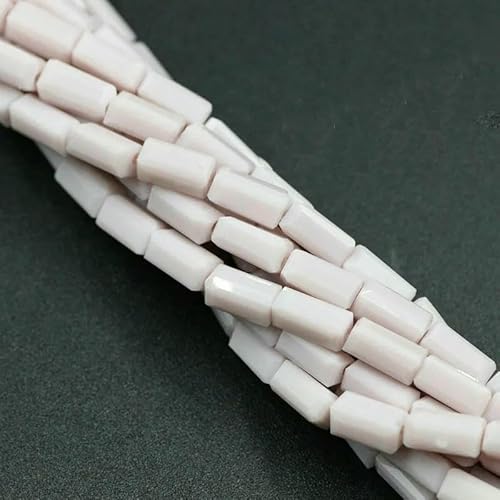 80 Stück/Los 3 x 6 mm österreichische Glasperlen, rechteckige Kristallröhre, Abstandshalter, Schmuckzubehör, Perlen für die Herstellung von Armbändern, LT lila Porzellan von HDJSDB