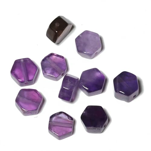 9 x 5 mm natürliche sechseckige Perlen, Rosenquarz, Jaspis, Tigerauge, Kristallperlen zur Schmuckherstellung, handgefertigt, DIY-Armband, Anhänger, Amethyst, 9 x 5 mm, ca. 10 Stück 9 x 5 mm natürliche sechseckige Perlen, Rosenquarz, Jaspis, Tigerauge, Kristallperlen zur Schmuckherstellung, handgefertigt, DIY-Armband, Anhänger, Amethyst, 9 x 5 mm, ca. 10 Stück von HDJSDB
