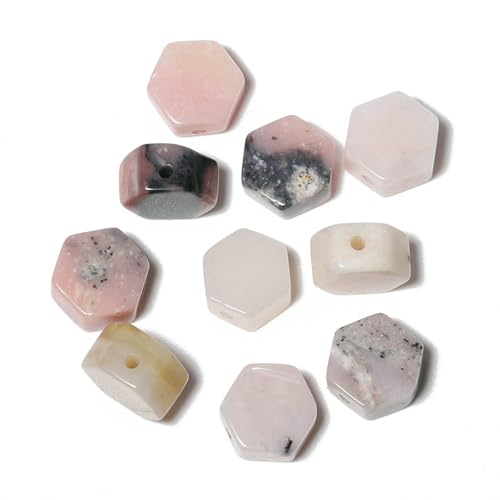9 x 5 mm natürliche sechseckige Perlen, Rosenquarz, Jaspis, Tigerauge, Kristallperlen zur Schmuckherstellung, handgefertigt, DIY-Armband, Anhänger, rosa Opal, 9 x 5 mm, ca. 10 Stück 9 x 5 mm natürliche sechseckige Perlen, Rosenquarz, Jaspis, Tigerauge, Kristallperlen zur Schmuckherstellung, handgefertigt, DIY-Armband, Anhänger, rosa Opal, 9 x 5 mm, ca. 10 Stück von HDJSDB