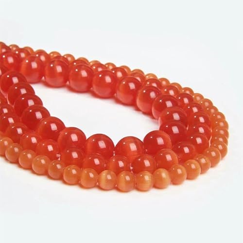 AAA+ Qualität Bunte Katzenaugenperlen Glasschnur Lose Abstandshalter Opal DIY Perlen für Schmuckherstellung Armband 4/6/8/10/12MM-Nr. 2-8mm (ca. 46 Stück) von HDJSDB
