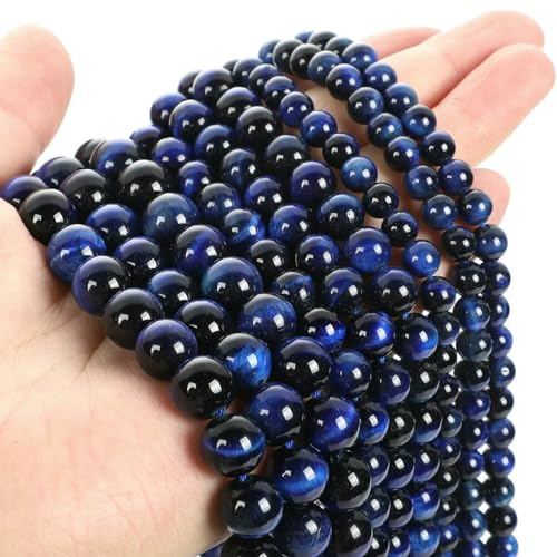 AAA-Natursteinperlen, gelbe Tigerauge-Perle, runde, lose Abstandsperlen zur Schmuckherstellung, DIY-Armband, Halskette, 4/6/8/10 mm, Lazuli AAA, 8 mm, 44–46 Stück AAA-Natursteinperlen, gelbe Tigerauge-Perle, runde, lose Abstandsperlen zur Schmuckherstellung, DIY-Armband, Halskette, 4/6/8/10 mm, Lazuli AAA, 8 mm, 44–46 Stück von HDJSDB