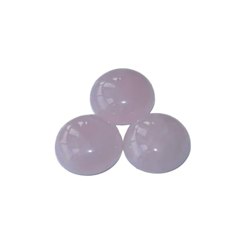Bunte 6 8 10 12 14 16 18 20 mm CAB Cabochon Natursteinperlen zur DIY-Schmuckherstellung, Achate, Lapislazuli, passend für DIY-Halsketten, Rosa Quarz, 12 mm von HDJSDB