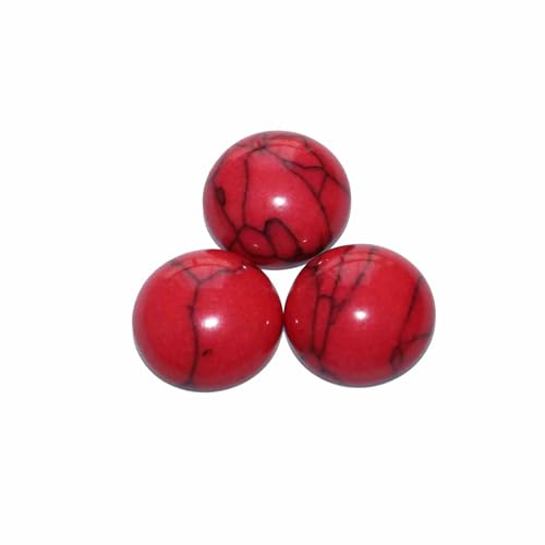 Bunte 6 8 10 12 14 16 18 20 mm CAB Cabochon Natursteinperlen zur DIY-Schmuckherstellung, Achate, Lapislazuli, passend für DIY-Halsketten, Rot-Türkis, 8 mm Bunte 6 8 10 12 14 16 18 20 mm CAB Cabochon Natursteinperlen zur DIY-Schmuckherstellung, Achate, Lapislazuli, passend für DIY-Halsketten, Rot-Türkis, 8 mm von HDJSDB