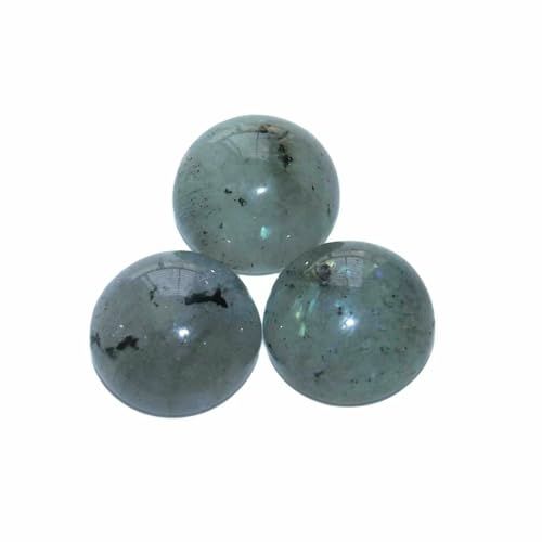 Bunte 6 8 10 12 14 16 18 20 mm CAB Cabochon Natursteinperlen zur DIY-Schmuckherstellung, Achate, Lapislazuli, passend für DIY-Halsketten, grauer Labradorit, 18 mm von HDJSDB