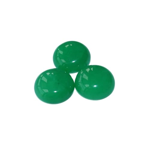 Bunte 6 8 10 12 14 16 18 20 mm CAB Cabochon Natursteinperlen zur DIY-Schmuckherstellung, Achate, Lapislazuli, passend für DIY-Halsketten, grüne Jade, 20 mm von HDJSDB