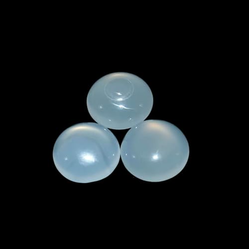 Bunte 6 8 10 12 14 16 18 20 mm CAB Cabochon Natursteinperlen zur DIY-Schmuckherstellung, Achate, Lapislazuli, passend für DIY-Halsketten, weißer Achat, 6 mm von HDJSDB