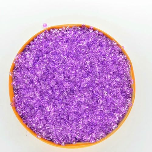 Dunkelgrüne Farbe 2mm 1000 Stück Kristallglas Spacer Perlen, Tschechische Rocailles für Schmuck handgefertigt DIY Transparente Farben-O010 von HDJSDB