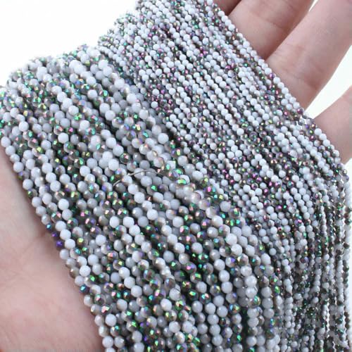 Facettierte AB-Perlen in 38 Farben, plattiert, 2 mm, 3,0 mm, Kristallglas, lose Abstandsperlen für Armbänder, Halsketten, Schmuckherstellung, DIY, 5 Stränge – CiBai Ji Guang Hong – 3 von HDJSDB