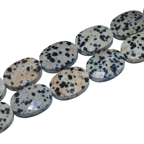 Facettierte Naturstein-Perlen in ovaler Form, Achate, Lapislazuli, Amazonit, zur Schmuckherstellung, DIY-Halskettenzubehör, 13 x 18 mm, ca. 11 Stück von HDJSDB