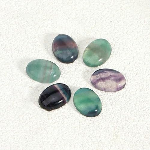 Fluorit, oval, natürlicher Edelstein, flacher Cabochon, Kristallperlen, flache Rückseite, 18 x 25 mm, 30 x 40 mm, für DIY-Schmuckherstellung, H360, 18 x 25 mm, 1 Stück Fluorit, oval, natürlicher Edelstein, flacher Cabochon, Kristallperlen, flache Rückseite, 18 x 25 mm, 30 x 40 mm, für DIY-Schmuckherstellung, H360, 18 x 25 mm, 1 Stück von HDJSDB
