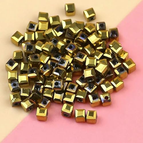 Galvanisierte österreichische quadratische Kristallperlen 3,0 mm/100 Stück facettierte Kristallperlen Schmuck DIY Armband Halskette Zubehör-Gold Galvanisierte österreichische quadratische Kristallperlen 3,0 mm/100 Stück facettierte Kristallperlen Schmuck DIY Armband Halskette Zubehör-Gold von HDJSDB