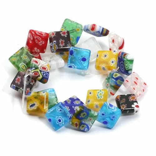 Gemischte Millefiori Lampwork-Perlen, glasierte Glasblumenperlen für die Herstellung von DIY-Schmuck, Halsketten, Armbändern, Ohrringen, Zubehör, Handarbeit- Gemischte Millefiori Lampwork-Perlen, glasierte Glasblumenperlen für die Herstellung von DIY-Schmuck, Halsketten, Armbändern, Ohrringen, Zubehör, Handarbeit- von HDJSDB