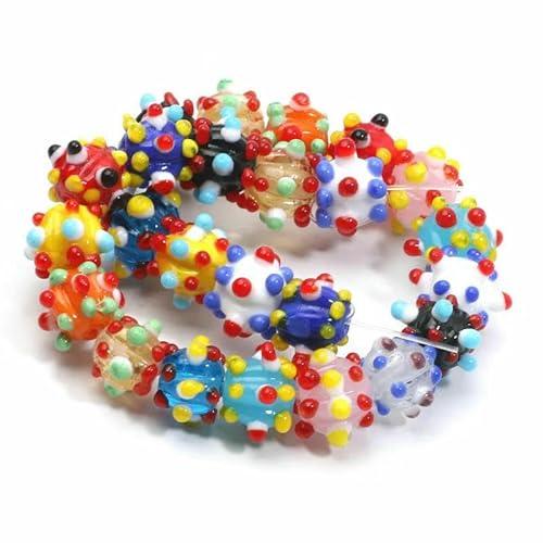 Gemischte Millefiori Lampwork-Perlen, glasierte Glasblumenperlen für die Herstellung von DIY-Schmuck, Halsketten, Armbändern, Ohrringen, Zubehör, Handarbeit- Gemischte Millefiori Lampwork-Perlen, glasierte Glasblumenperlen für die Herstellung von DIY-Schmuck, Halsketten, Armbändern, Ohrringen, Zubehör, Handarbeit- von HDJSDB