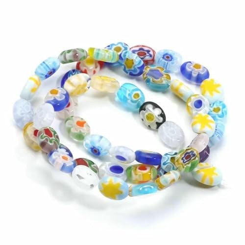 Gemischte Millefiori Lampwork-Perlen, glasierte Glasblumenperlen für die Herstellung von DIY-Schmuck, Halsketten, Armbändern, Ohrringen, Zubehör, Handarbeit- Gemischte Millefiori Lampwork-Perlen, glasierte Glasblumenperlen für die Herstellung von DIY-Schmuck, Halsketten, Armbändern, Ohrringen, Zubehör, Handarbeit- von HDJSDB