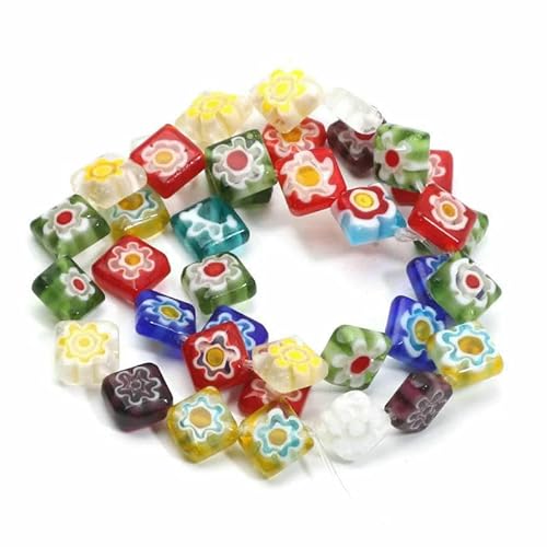 Gemischte Millefiori Lampwork-Perlen, glasierte Glasblumenperlen für die Herstellung von DIY-Schmuck, Halsketten, Armbändern, Ohrringen, Zubehör, Handarbeit- Gemischte Millefiori Lampwork-Perlen, glasierte Glasblumenperlen für die Herstellung von DIY-Schmuck, Halsketten, Armbändern, Ohrringen, Zubehör, Handarbeit- von HDJSDB
