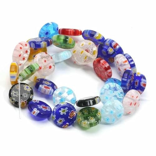 Gemischte Millefiori Lampwork-Perlen, glasierte Glasblumenperlen für die Herstellung von DIY-Schmuck, Halsketten, Armbändern, Ohrringen, Zubehör, Handarbeit- Gemischte Millefiori Lampwork-Perlen, glasierte Glasblumenperlen für die Herstellung von DIY-Schmuck, Halsketten, Armbändern, Ohrringen, Zubehör, Handarbeit- von HDJSDB