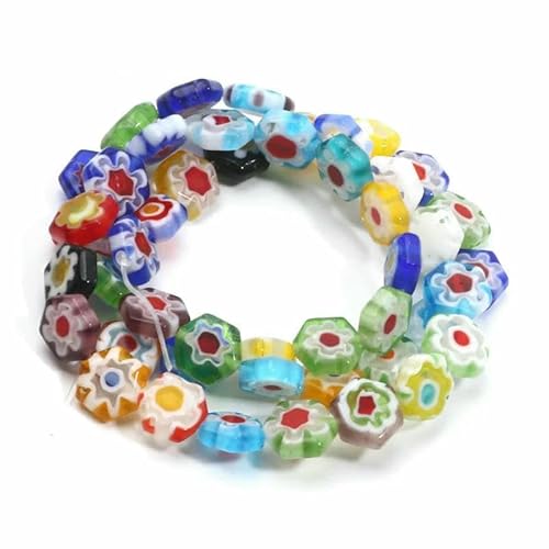 Gemischte Millefiori Lampwork-Perlen, glasierte Glasblumenperlen für die Herstellung von DIY-Schmuck, Halsketten, Armbändern, Ohrringen, Zubehör, Handarbeit- Gemischte Millefiori Lampwork-Perlen, glasierte Glasblumenperlen für die Herstellung von DIY-Schmuck, Halsketten, Armbändern, Ohrringen, Zubehör, Handarbeit- von HDJSDB