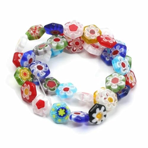 Gemischte Millefiori Lampwork-Perlen, glasierte Glasblumenperlen für die Herstellung von DIY-Schmuck, Halsketten, Armbändern, Ohrringen, Zubehör, Handarbeit- Gemischte Millefiori Lampwork-Perlen, glasierte Glasblumenperlen für die Herstellung von DIY-Schmuck, Halsketten, Armbändern, Ohrringen, Zubehör, Handarbeit- von HDJSDB