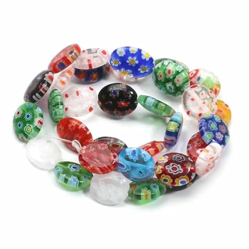 Gemischte Millefiori Lampwork-Perlen, glasierte Glasblumenperlen für die Herstellung von DIY-Schmuck, Halsketten, Armbändern, Ohrringen, Zubehör, Handarbeit- Gemischte Millefiori Lampwork-Perlen, glasierte Glasblumenperlen für die Herstellung von DIY-Schmuck, Halsketten, Armbändern, Ohrringen, Zubehör, Handarbeit- von HDJSDB
