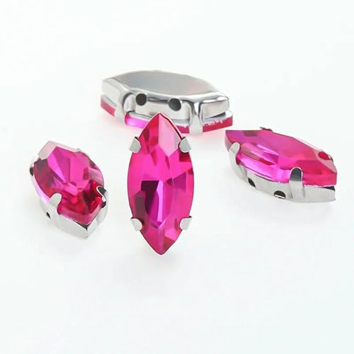 Glitzernde Blatt-Kristall-Strasssteine, von Hand aufgenäht, Glassteine, Ornament, Diamantperlen, Kleid, DIY-Bastelarbeiten, Klauenbohrer-Zubehör, 209, 7 x 15 mm, 50 Stück Glitzernde Blatt-Kristall-Strasssteine, von Hand aufgenäht, Glassteine, Ornament, Diamantperlen, Kleid, DIY-Bastelarbeiten, Klauenbohrer-Zubehör, 209, 7 x 15 mm, 50 Stück von HDJSDB