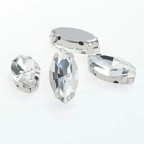 Glitzernde Blatt-Kristall-Strasssteine, von Hand aufgenäht, Glassteine, Ornament, Diamantperlen, Kleid, DIY-Bastelarbeiten, Krallenbohrer-Zubehör, 001, 9 x 18 mm, 30 Stück Glitzernde Blatt-Kristall-Strasssteine, von Hand aufgenäht, Glassteine, Ornament, Diamantperlen, Kleid, DIY-Bastelarbeiten, Krallenbohrer-Zubehör, 001, 9 x 18 mm, 30 Stück von HDJSDB