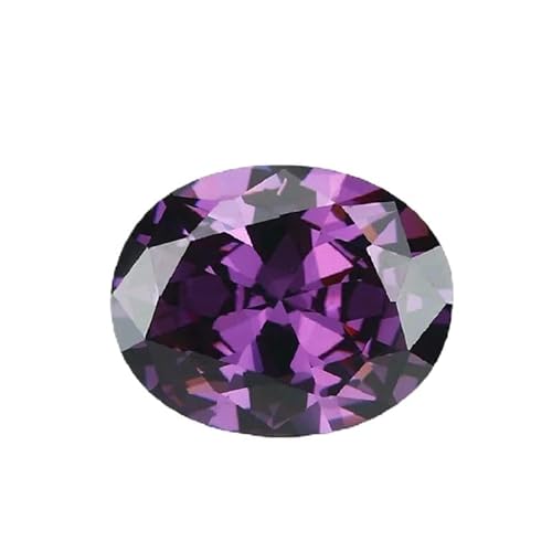 Größe 2 x 3,0 mm ~ 13 x 18 mm, ovale Form, 5A-Stein, synthetische Edelsteine, Farbe Zirkonia, loser Zirkon zur Schmuckherstellung, Amethyst, 12 x 16 mm (10 Stück) von HDJSDB