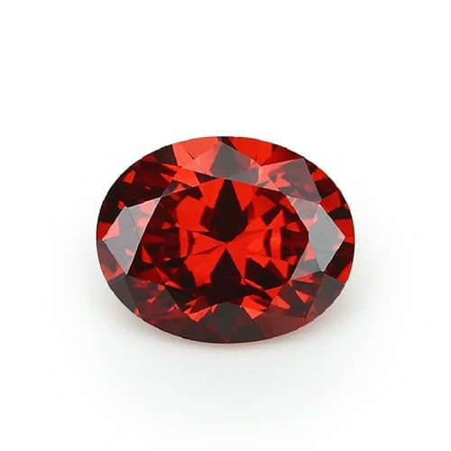 Größe 2 x 3,0 mm ~ 13 x 18 mm, ovale Form, 5A-Stein, synthetische Edelsteine, Farbe Zirkonia, loser Zirkon zur Schmuckherstellung, Granat, 3 x 4,0 mm (100 Stück) von HDJSDB