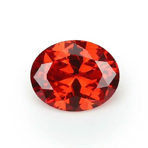 Größe 2 x 3,0 mm ~ 13 x 18 mm, ovale Form, 5A-Stein, synthetische Edelsteine, Farbe Zirkonia, loser Zirkon zur Schmuckherstellung, Orange, 6 x 8 mm (20 Stück) von HDJSDB