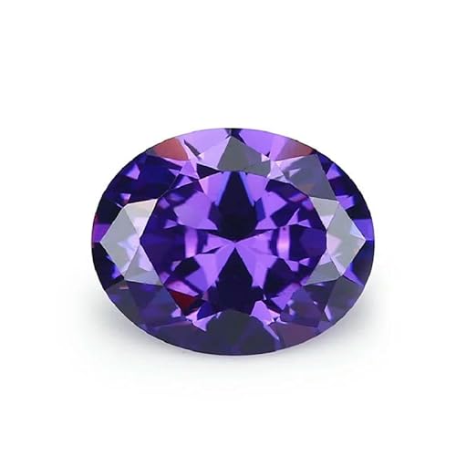 Größe 2 x 3,0 mm ~ 13 x 18 mm, ovale Form, 5A-Stein, synthetische Edelsteine, Farbe Zirkonia, loser Zirkon zur Schmuckherstellung, Violett, 10 x 12 mm (10 Stück) von HDJSDB