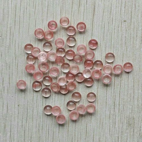 Großhandel 100 Stück Mode Naturstein Runde Cabochon Perlen 6mm für Schmuck Zubehör machen-Wassermelone rot-6mm von HDJSDB